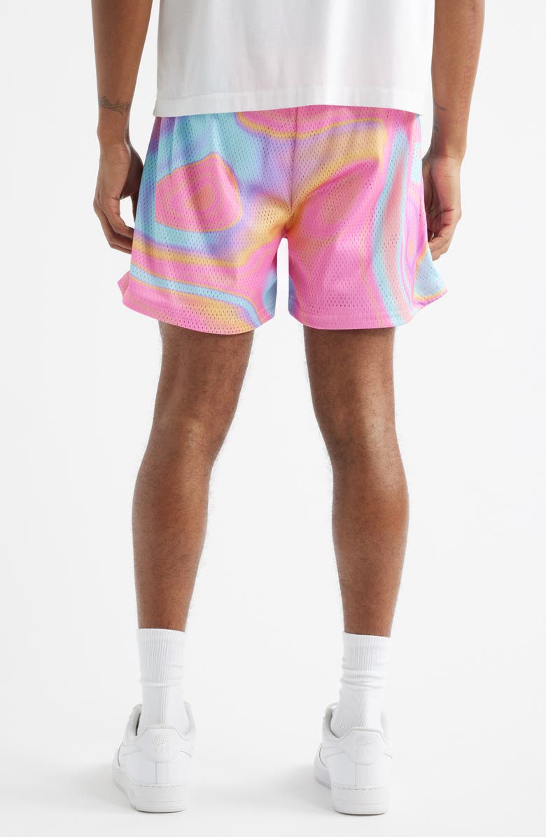 OVERTIME Splash Mesh Shorts, Alternate, color, Pink