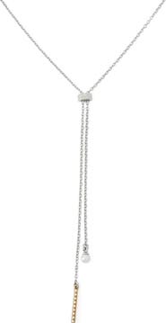 AllSaints Chain & Faux Pearl Y-Necklace