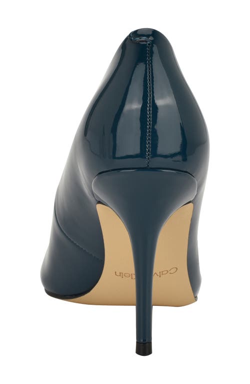 Calvin Klein Leciey Pointed Toe Pump In Green