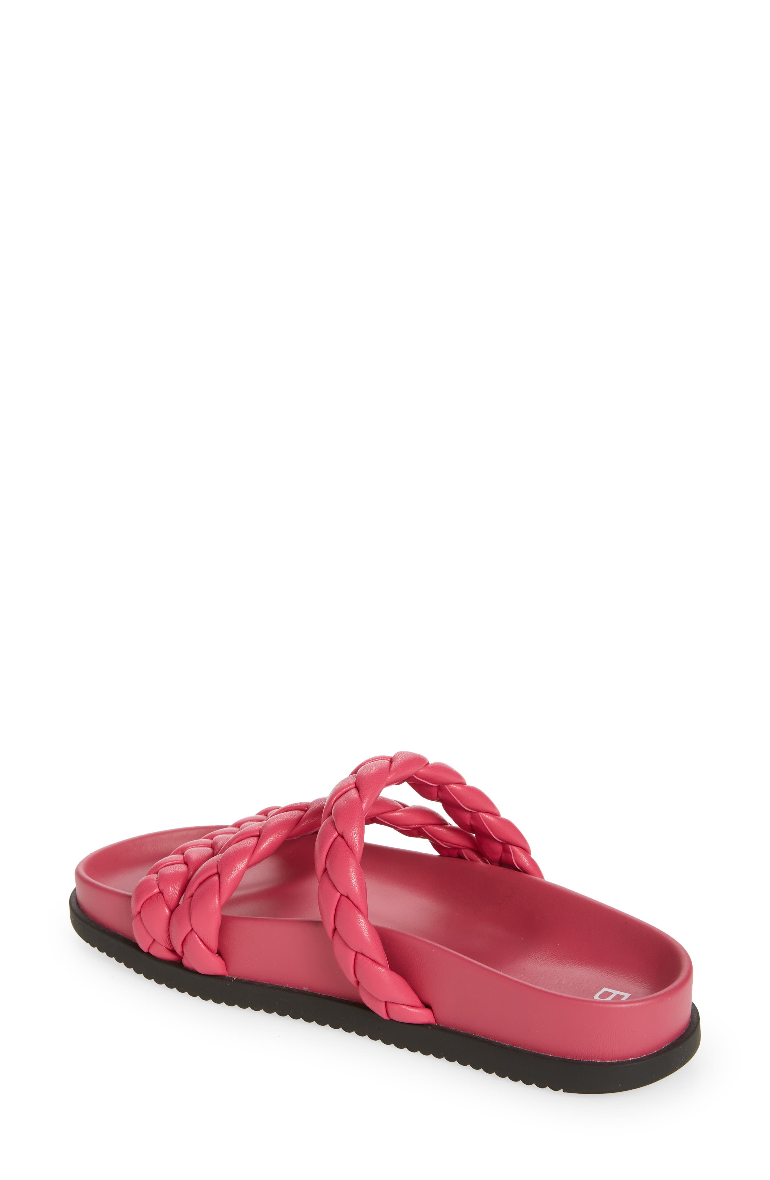 Keaton Braided Slide Sandal, Alternate, color, PINK YARROW