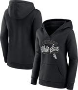 FANATICS Women's Fanatics Branded Black Chicago White Sox Simplicity Crossover V-Neck Pullover Hoodie