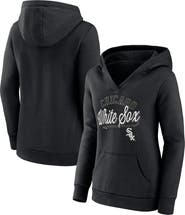FANATICS Women's Fanatics Branded Black Chicago White Sox Simplicity Crossover V-Neck Pullover Hoodie