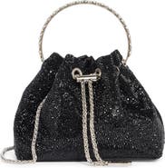 ALESSIA BIANCHI Rhinestone Embellished Bucket Bag Clutch