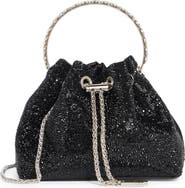 ALESSIA BIANCHI Rhinestone Embellished Bucket Bag Clutch