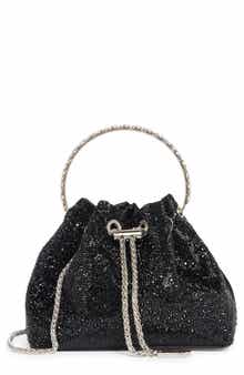 ALESSIA BIANCHI Rhinestone Embellished Bucket Bag Clutch