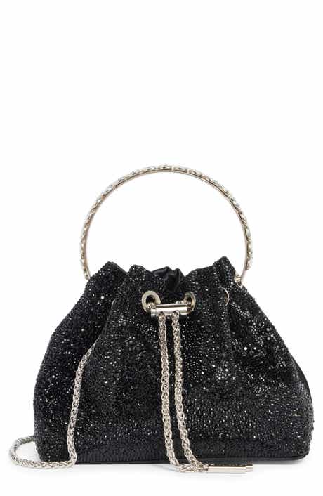ALESSIA BIANCHI Rhinestone Embellished Bucket Bag Clutch