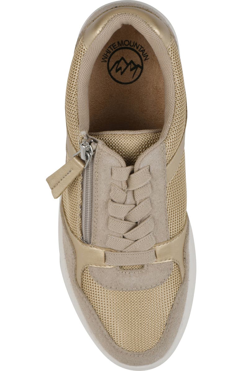 CLIFFS BY WHITE MOUNTAIN Uplit Zip Sneaker, Alternate, color, Beachwood Gold Multi
