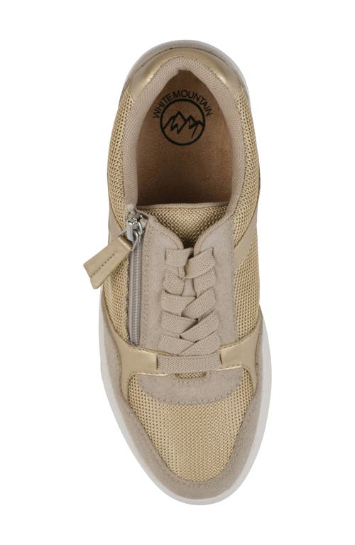 Cliffs By White Mountain Uplit Zip Sneaker In Beachwood Gold Multi