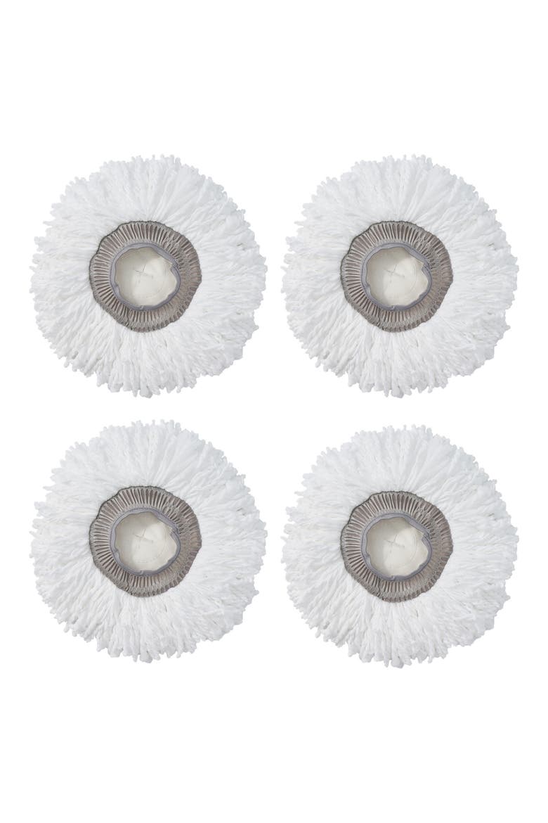 4-Pack Microfiber Mop Pad, Main, color, WHITE