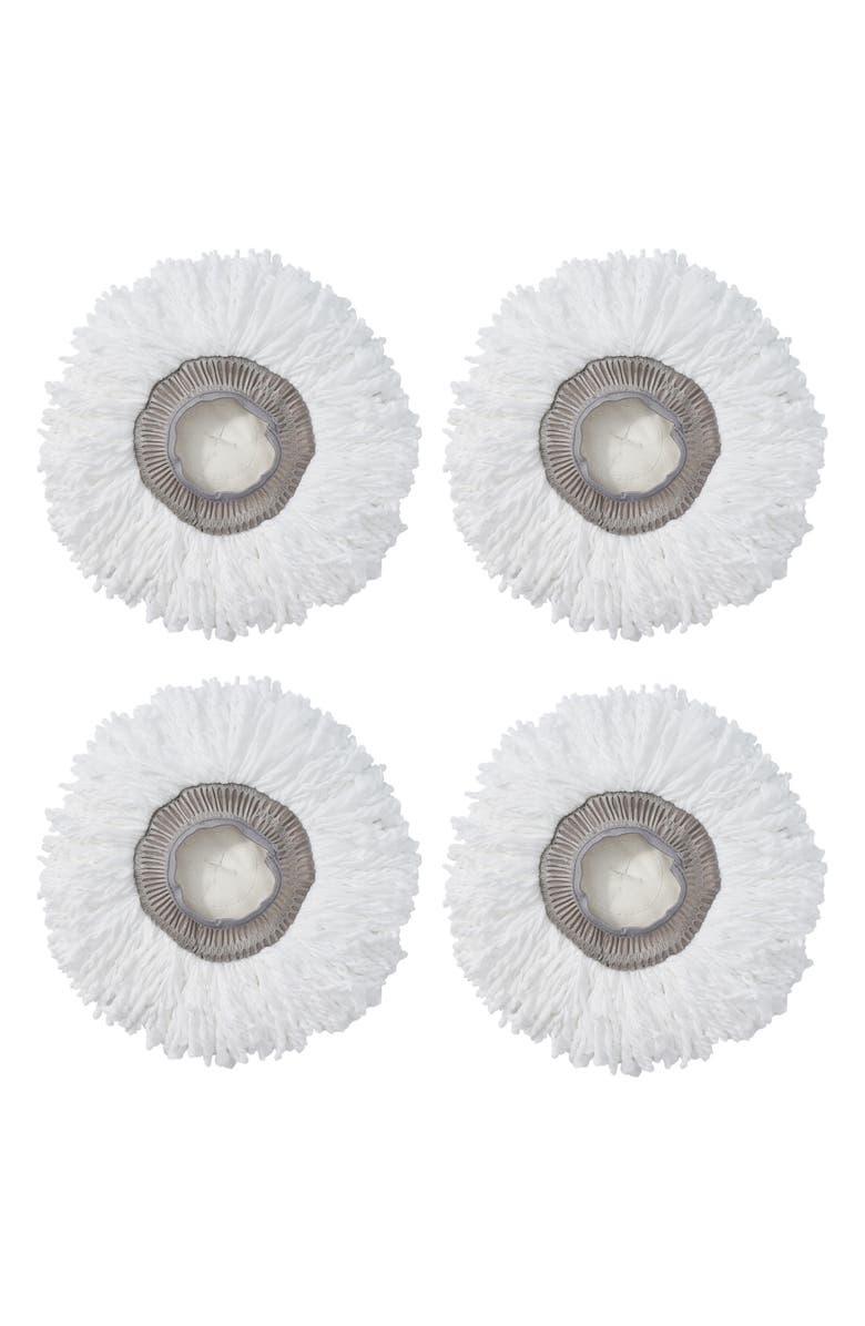 TRUE AND TIDY 4-Pack Microfiber Mop Pad, Main, color, White