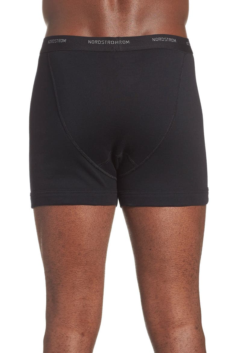 3-Pack Supima® Cotton Boxer Briefs, Alternate, color, BLACK