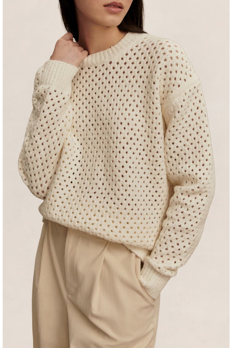 Grady Bouclé Sweater, Alternate, color, COCONUT MILK