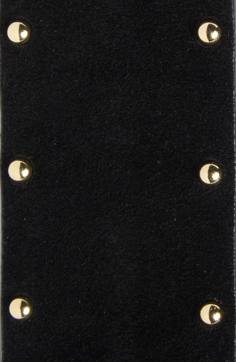Nordstrom Montana Studded Suede Belt, Alternate, color, Black