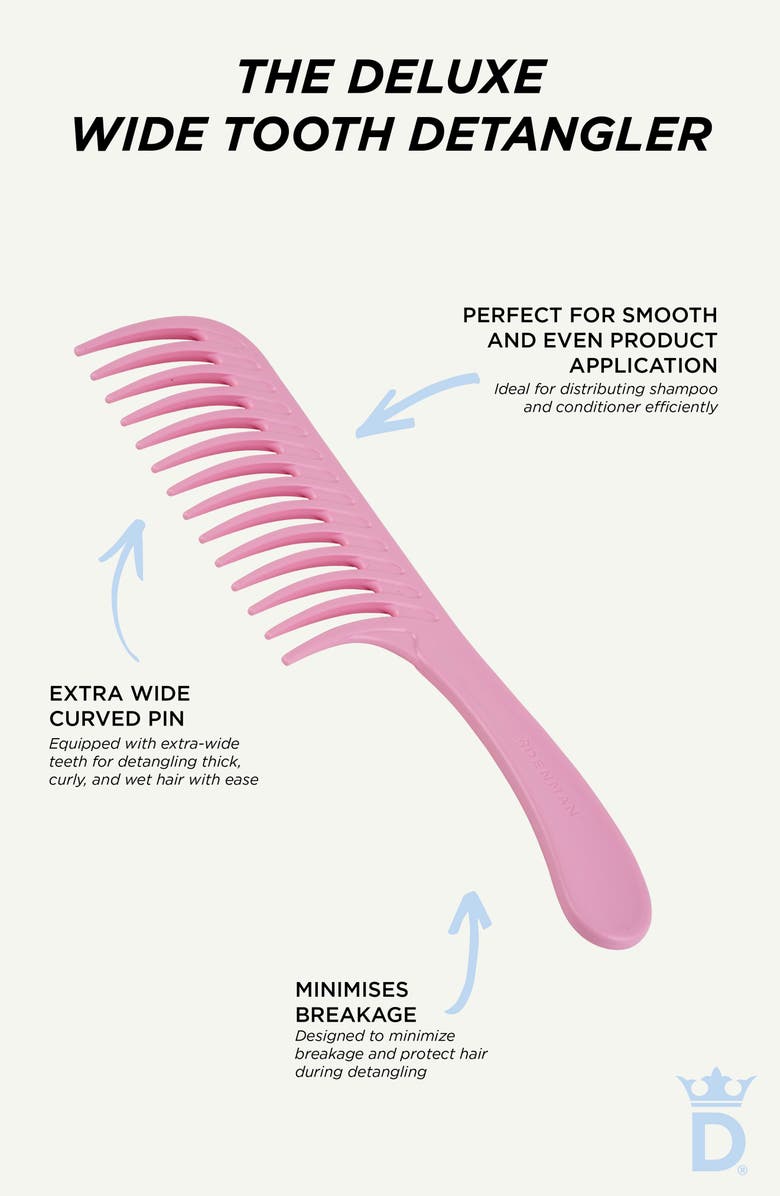 DENMAN D28 Deluxe Wide Tooth Comb, Alternate, color, Pink Crush