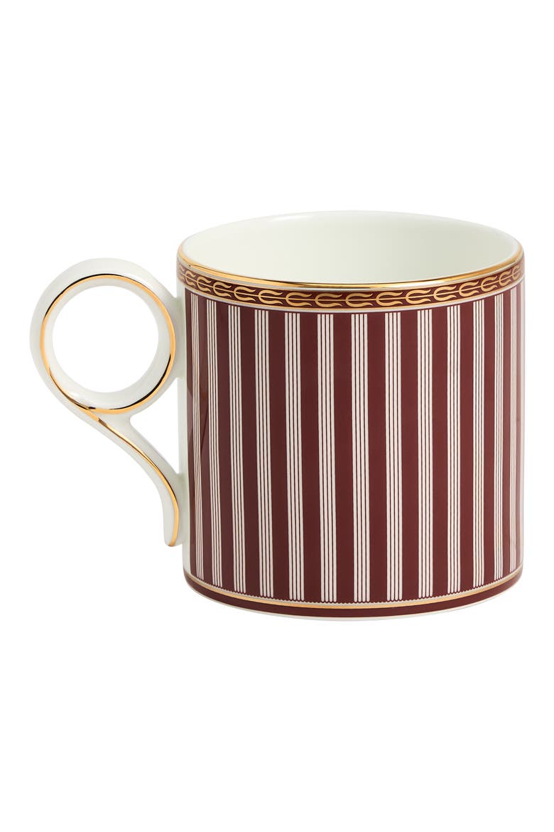 Red Splendor 22K Gold Accent Bone China Mug, Alternate, color, MULTI