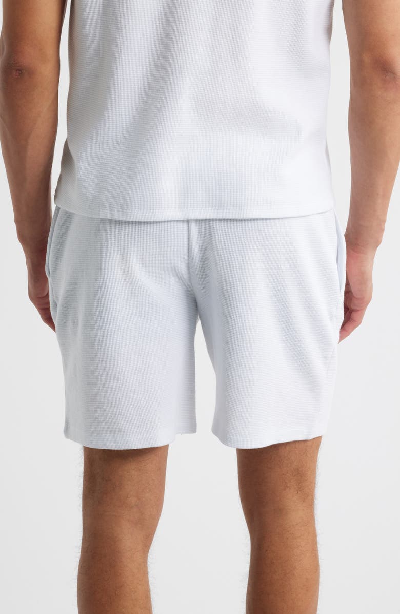 BOSS Waffle Knit Lounge Shorts, Alternate, color, White