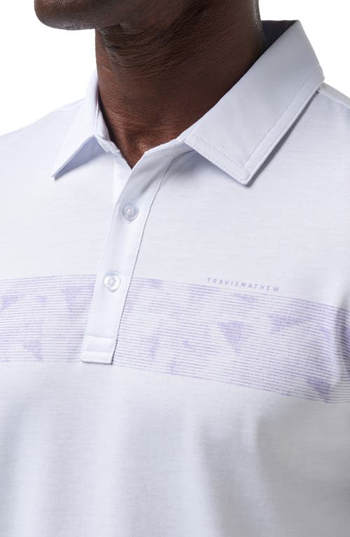 Travismathew Bigger Boat Chest Stripe Polo In White