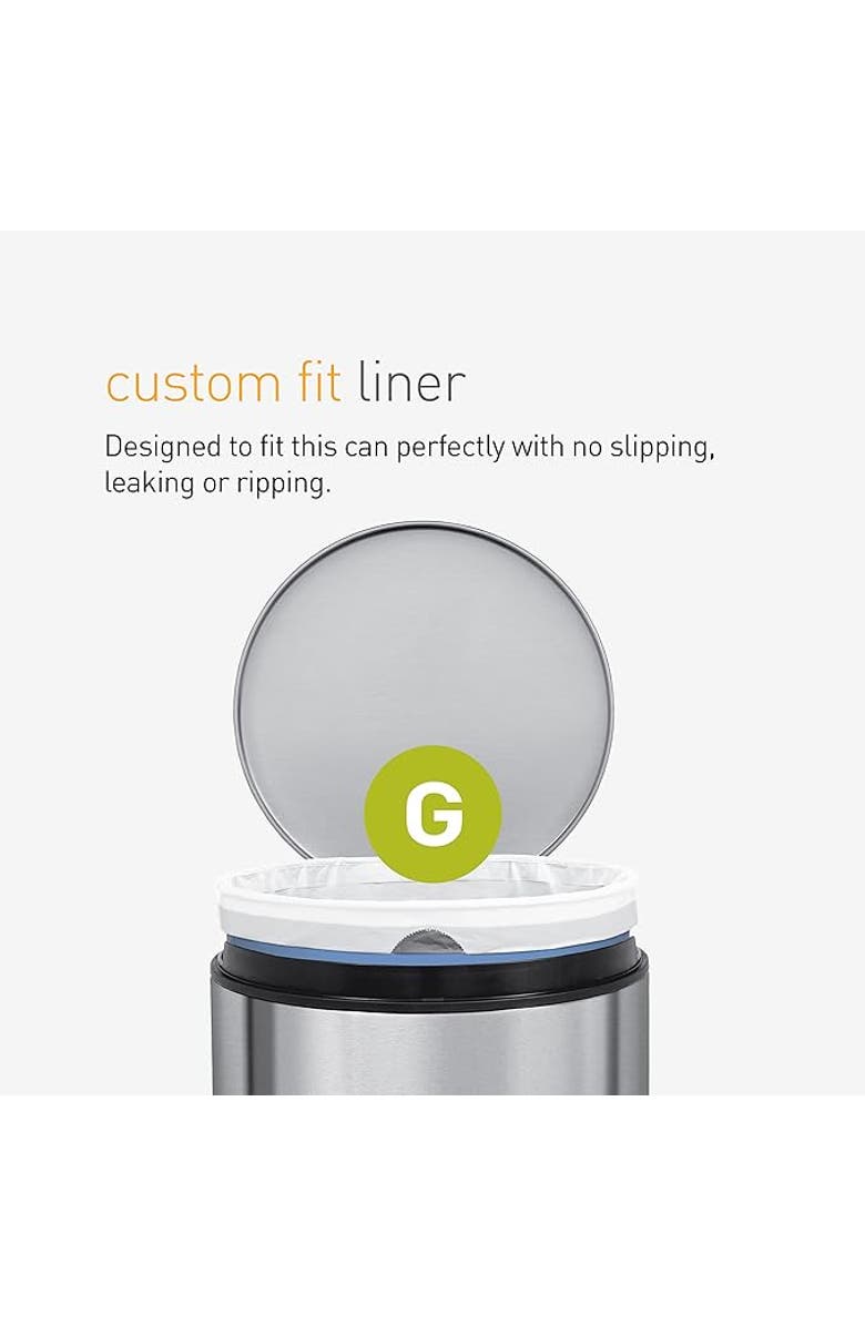 simplehuman Code G Custom Fit Liners with Quick Dispense Packs, Alternate, color, 100 Liners