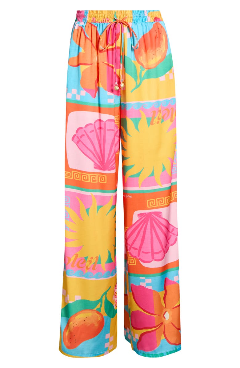 Kulani Kinis Drawstring Cover-Up Resort Pants, Alternate, color, Sunkissed Coast