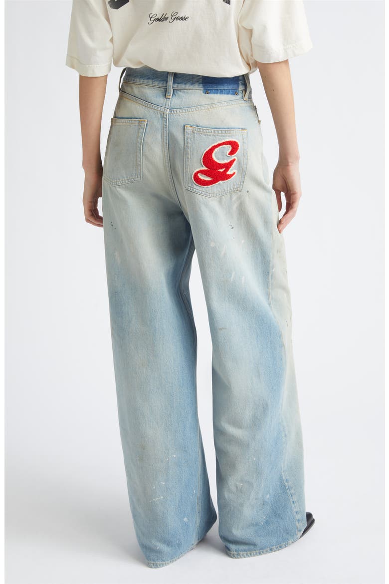 Melody Boyfriend Wide Leg Jeans, Alternate, color, BLUE