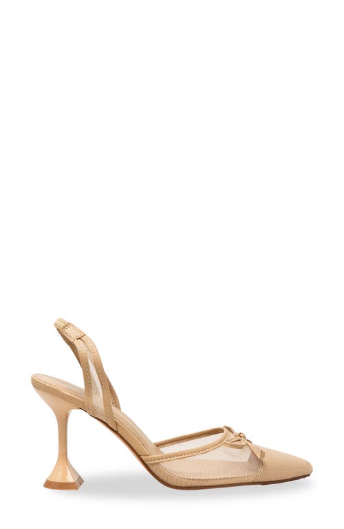 Chase & Chloe Chase And Chloe Sofie Bow Mesh Slingback Pump