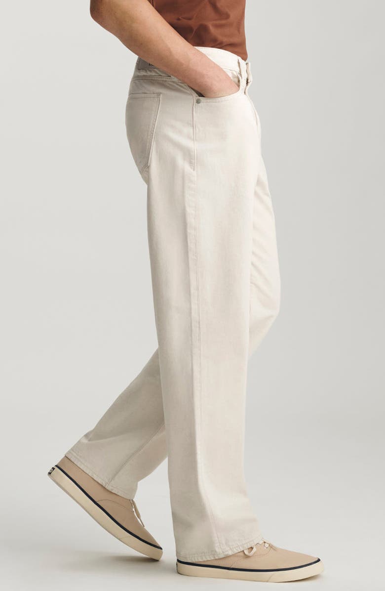 Mavi Jeans Marlon Relaxed Straight Leg Cotton & Linen Jeans, Alternate, color, Ecru Linen Denim