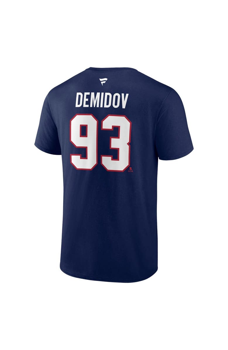 FANATICS Men's Fanatics Ivan Demidov Navy Montreal Canadiens Authentic Stacked Name & Number T-Shirt, Alternate, color, Navy