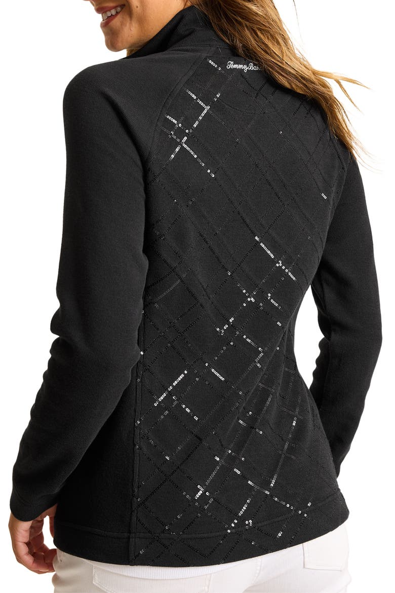 Aruba Diamond Sequin Jacket, Alternate, color, BLACK