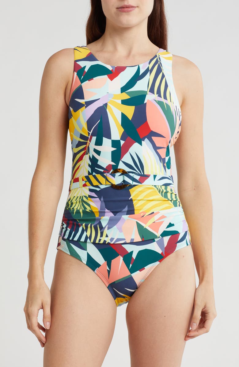 JANTZEN High Neck One-Piece Swimsuit, Main, color,