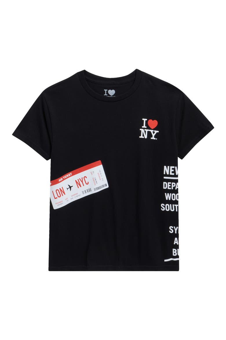 Kids' New York Graphic T-Shirt, Main, color, BLACK