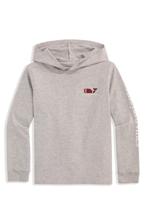 Vineyard Vines Kids' Football Whale Cotton Graphic Hoodie In Neutral