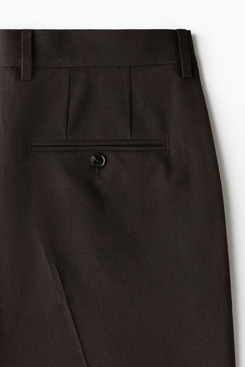 Slim-Fit Tailored Pants, Alternate, color, Dark brown