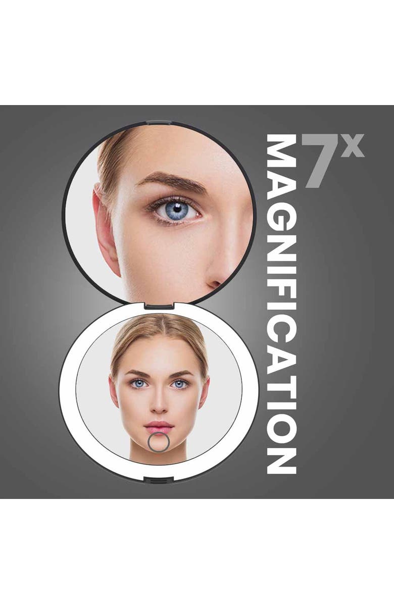 LUNA London COMPACT Mirror in Various Colors, Alternate, color, Matte Black