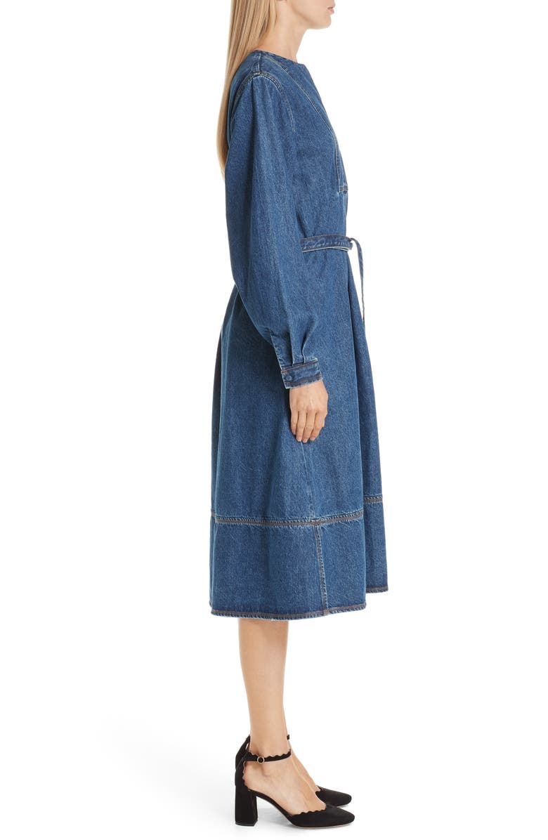 CO Denim A-Line Dress, Alternate, color, 