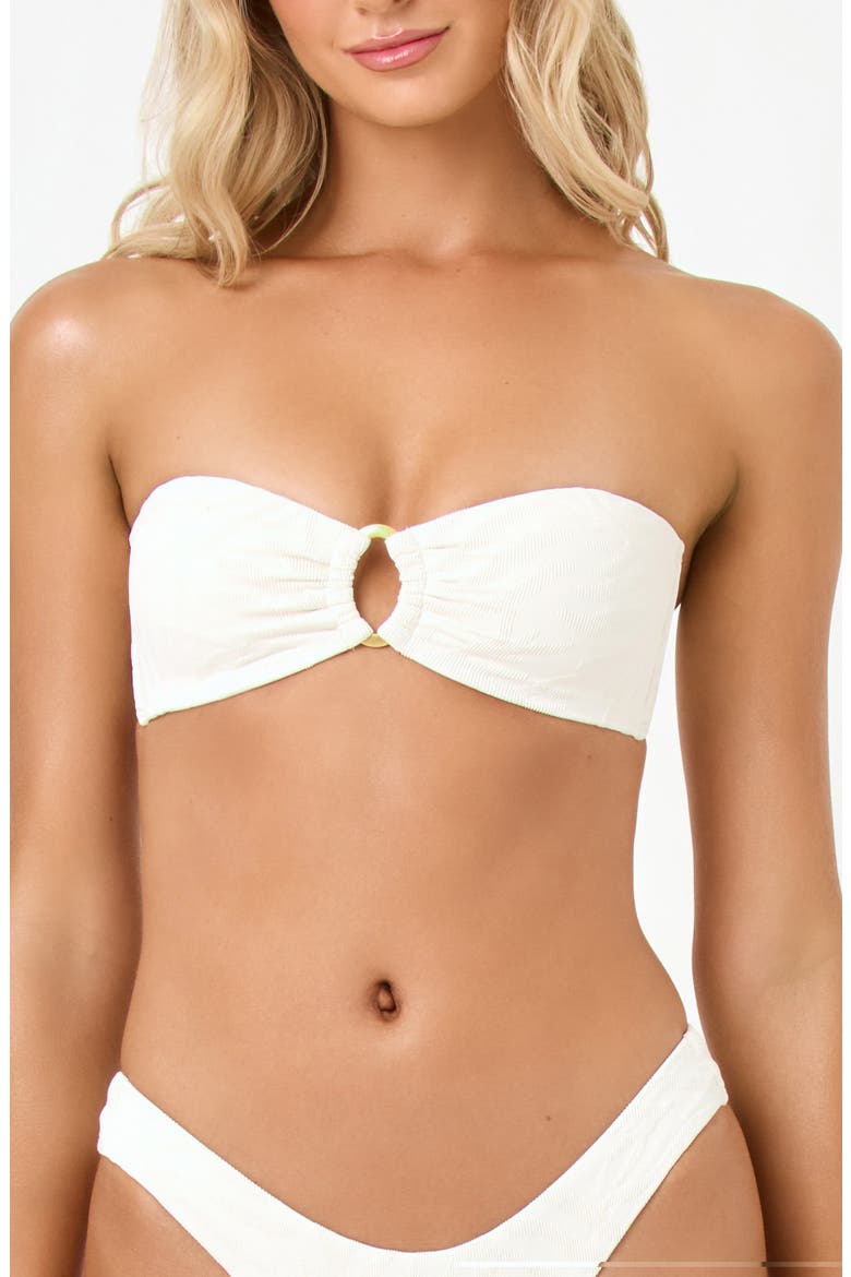 Jasper Bandeau Bikini Top, Main, color, CREAM