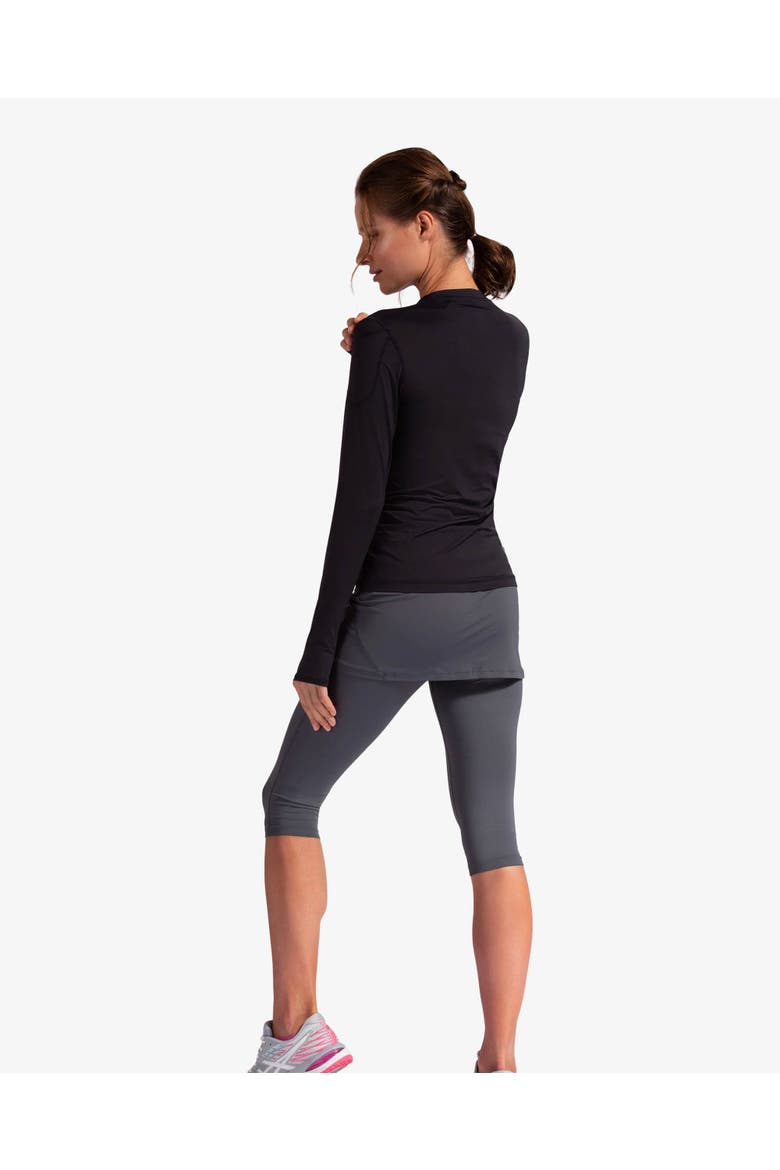 Women's Skort with Capri Leggings with Sun and UV Protection, Alternate, color, Smoke