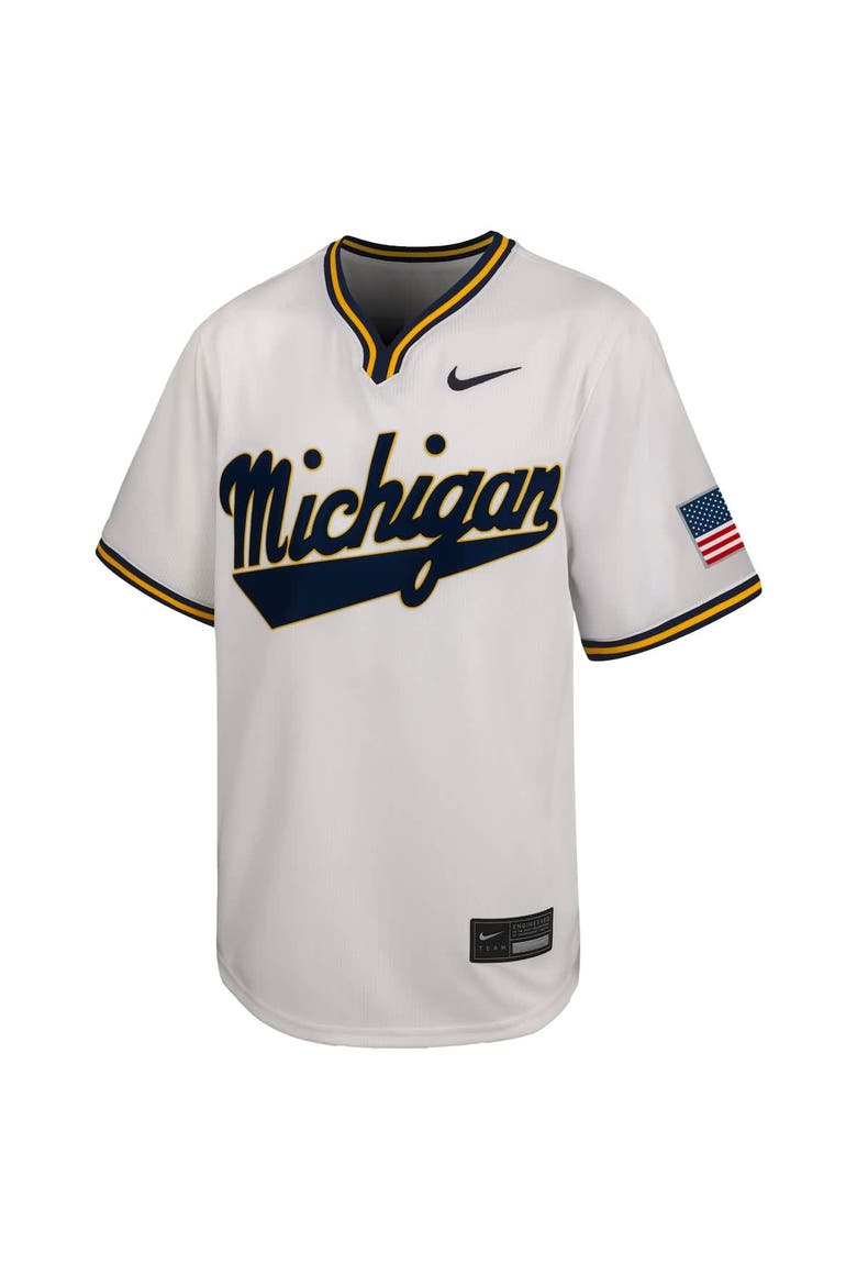 Youth Nike White Michigan Wolverines Limited Baseball Jersey, Alternate, color, White