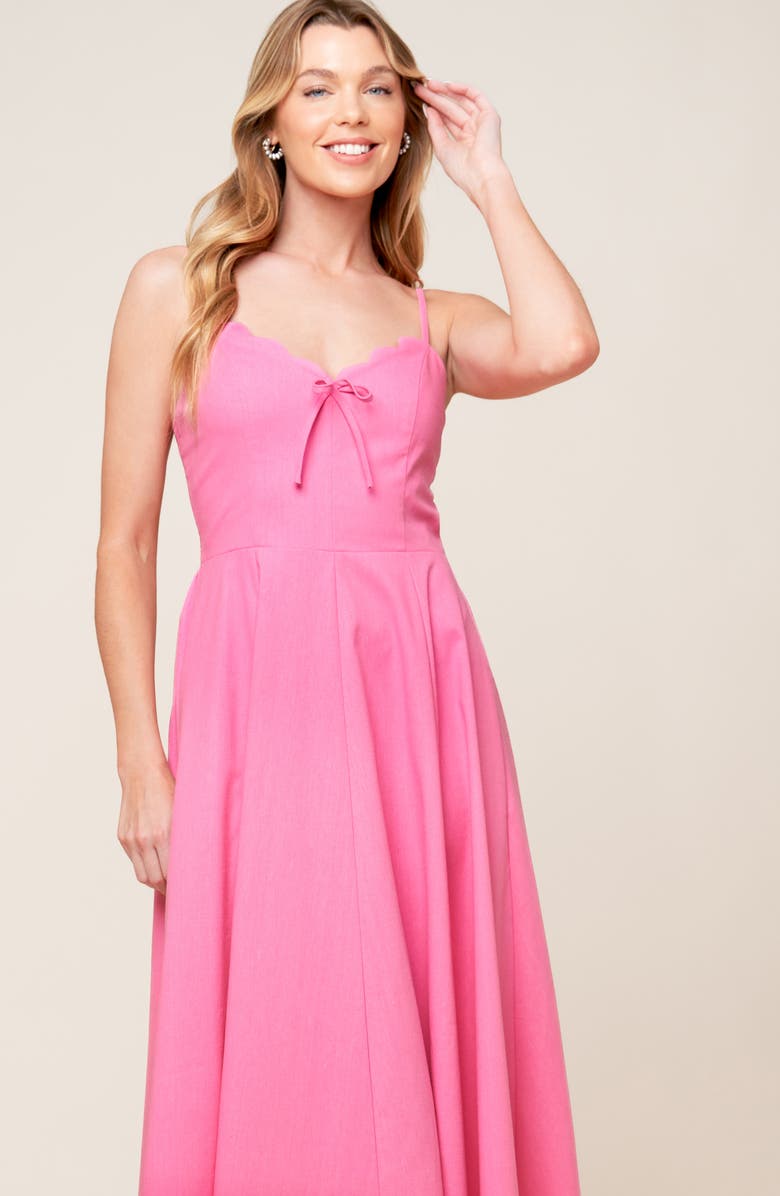 FLYING TOMATO Scalloped Fit & Flare Sundress, Alternate, color, 