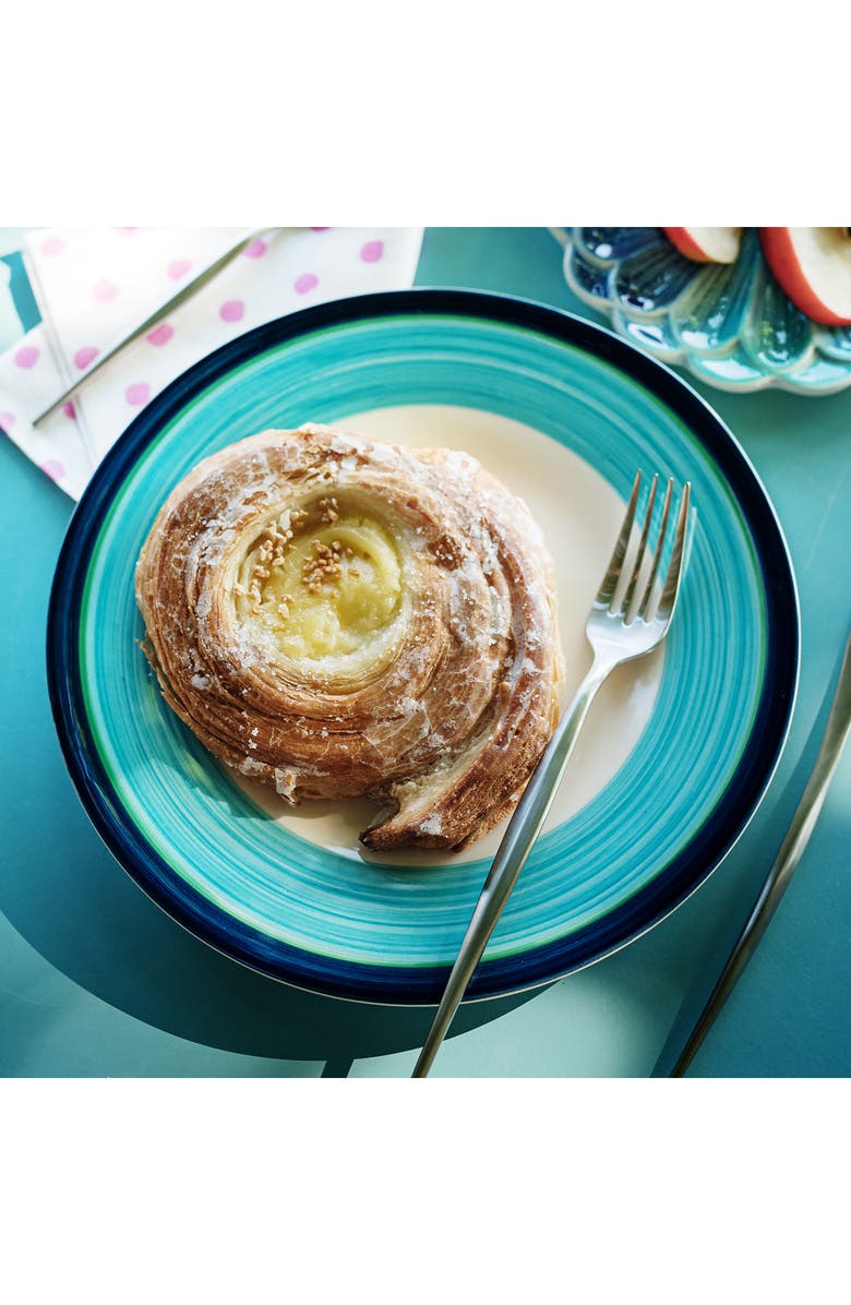 VIETRI Lisbon Stripe Salad Plate, Alternate, color, Blue