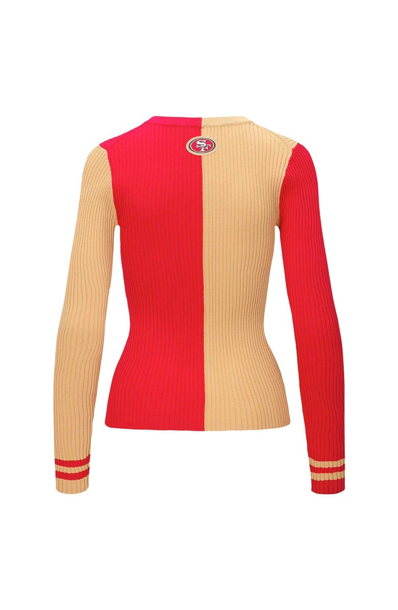 STAUD Women's STAUD Scarlet/Gold San Francisco 49ers Cargo Sweater, Alternate, color, 