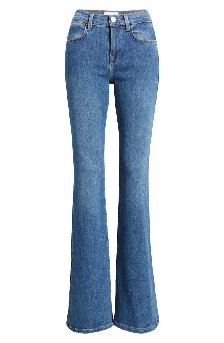 FRAME Le High Waist Mini Slit Flare Jeans, Alternate, color, 