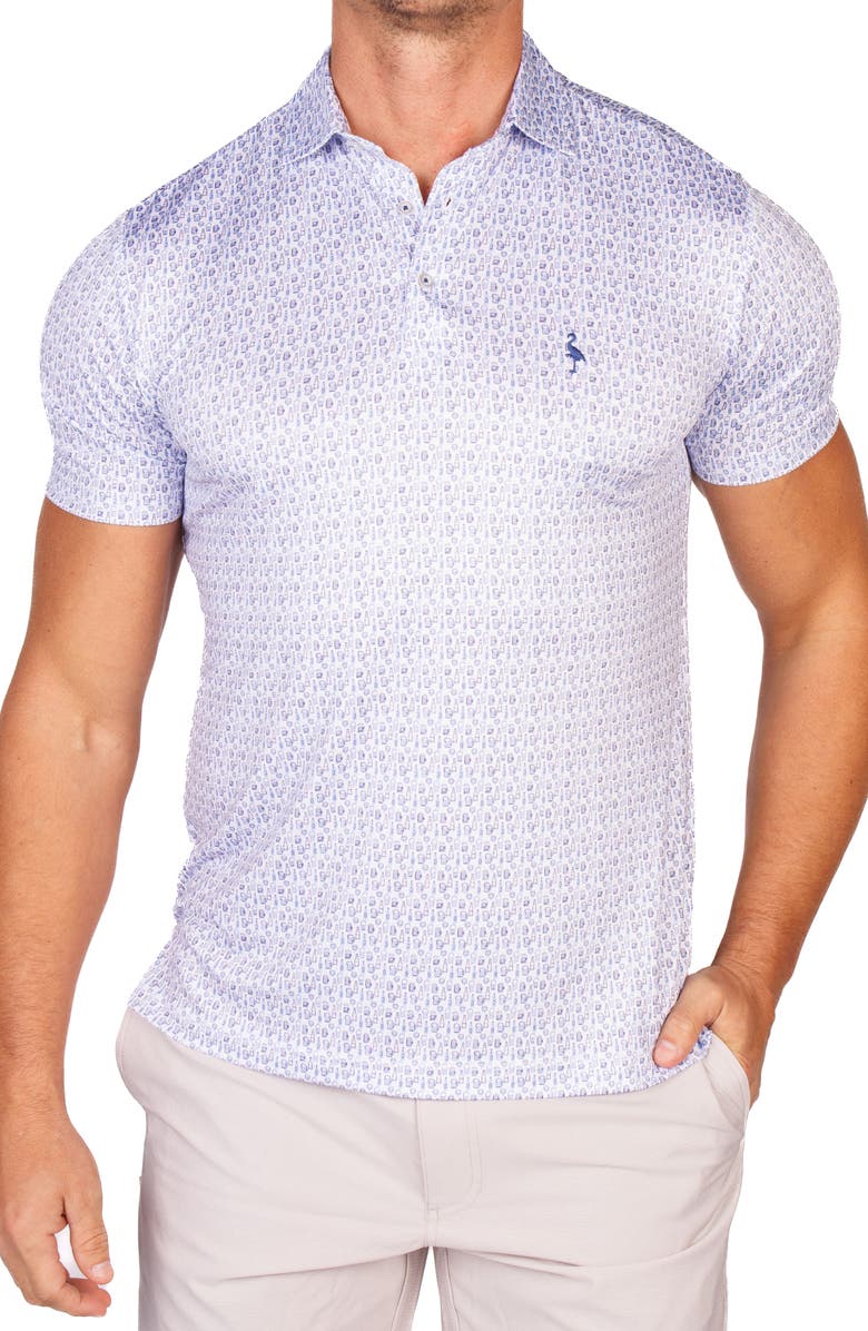 TailorByrd Bottoms Up Performance Golf Polo, Alternate, color, Light Blue