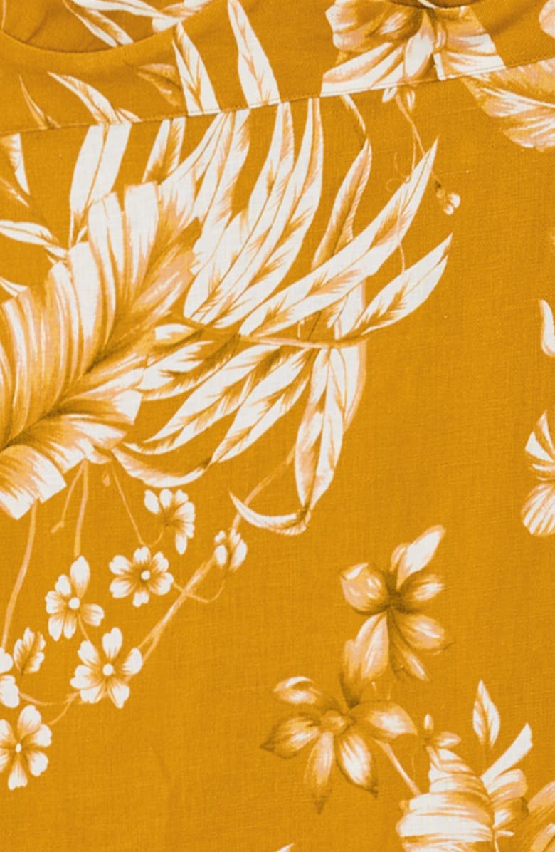 Reiss Addison Pleated Linen Sundress, Alternate, color, Yellow