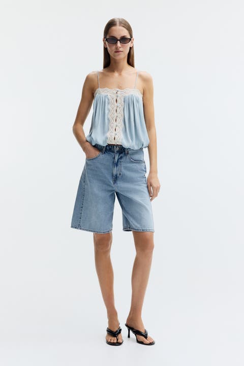 Denim Bermuda Shorts
