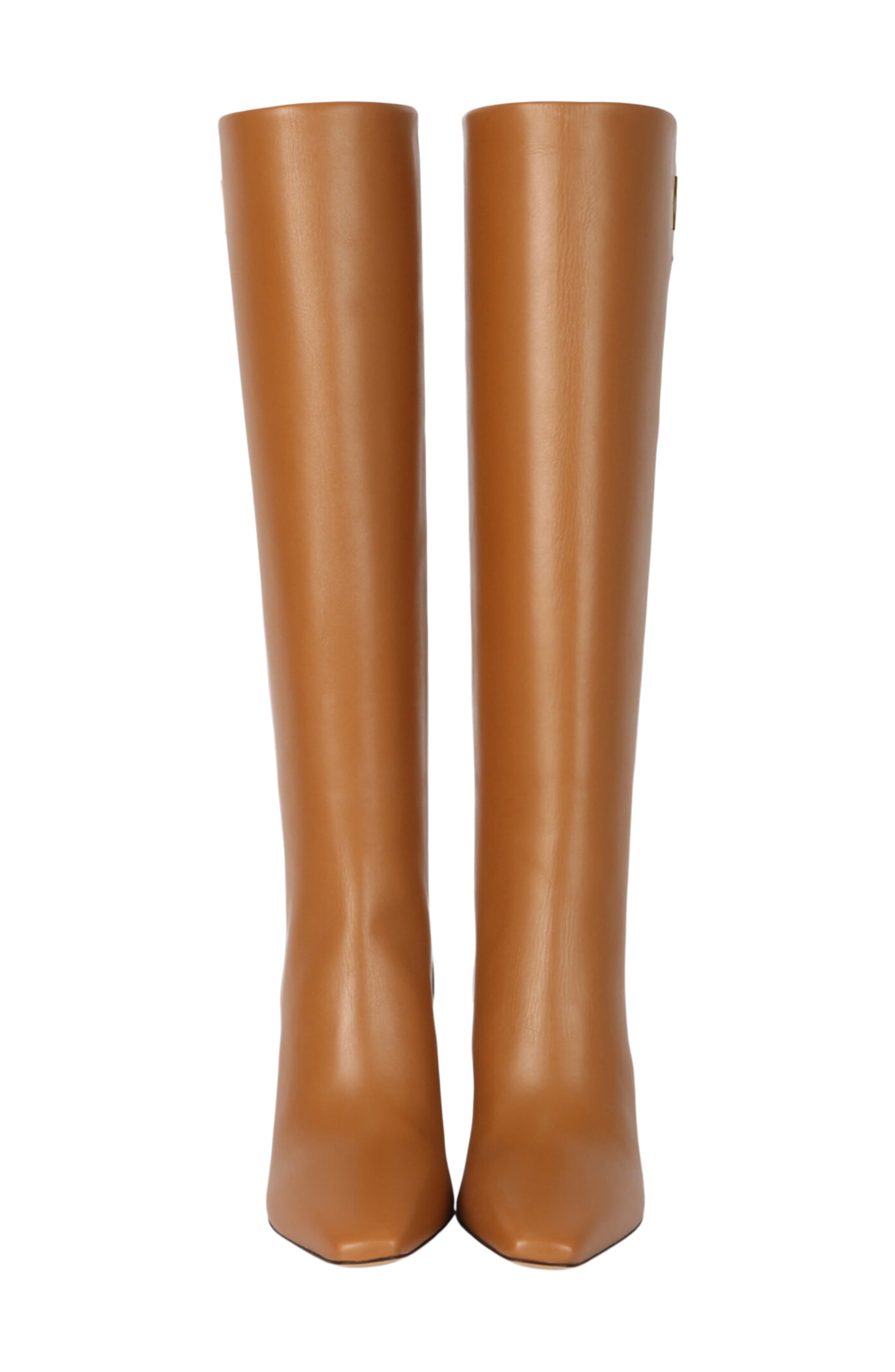 Mailys Leather Knee High Boot, Alternate, color, RUST