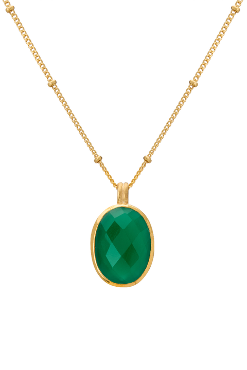 Green Onyx Pendant Necklace