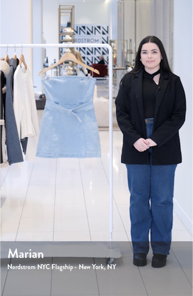 Fae Strapless Denim Minidress, sales video thumbnail