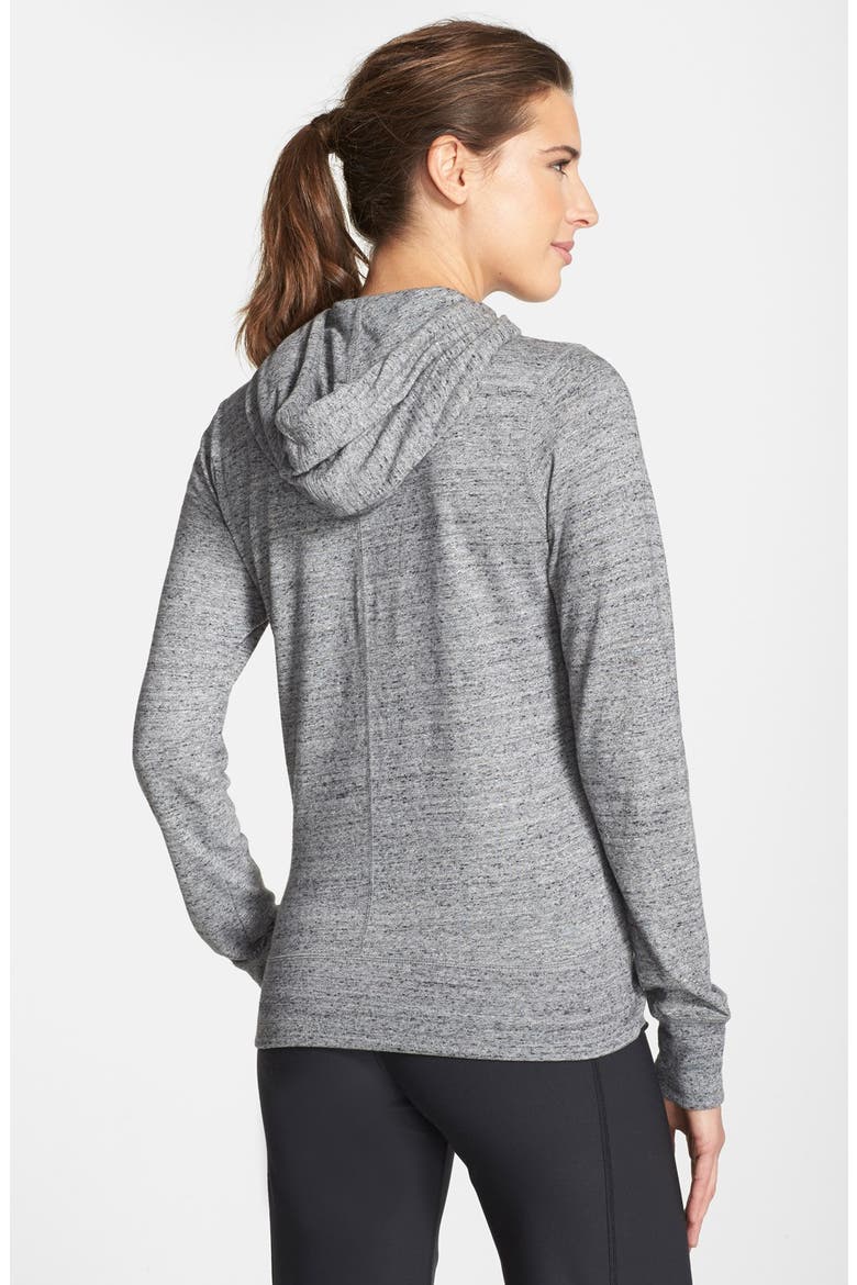 'Gym Vintage' Zip Front Hoodie, Alternate, color, GREY