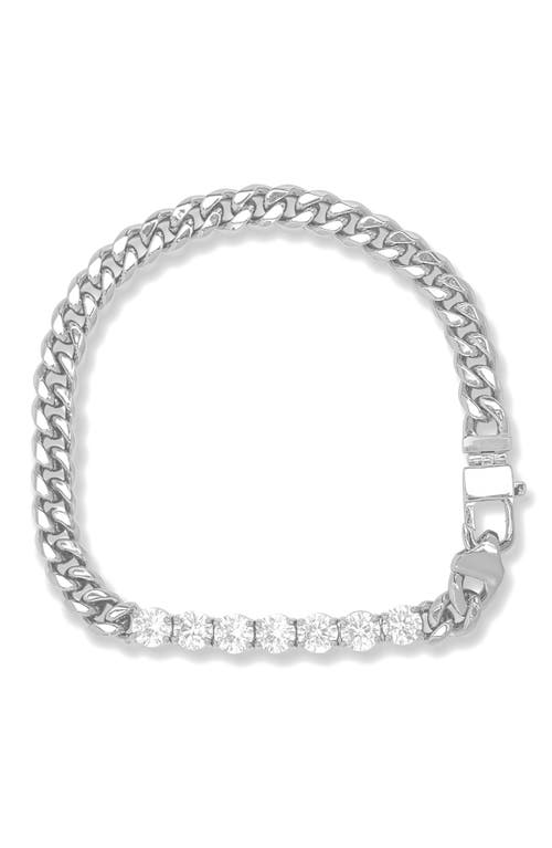Melinda Maria Julian Loves Cubic Zirconia Bracelet In Silverhite