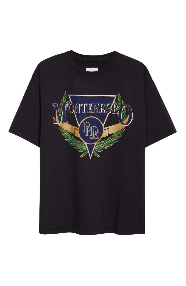 Rhude Montenegro Regatta T-Shirt, Main, color, Vintage Black/ Navy/ Green